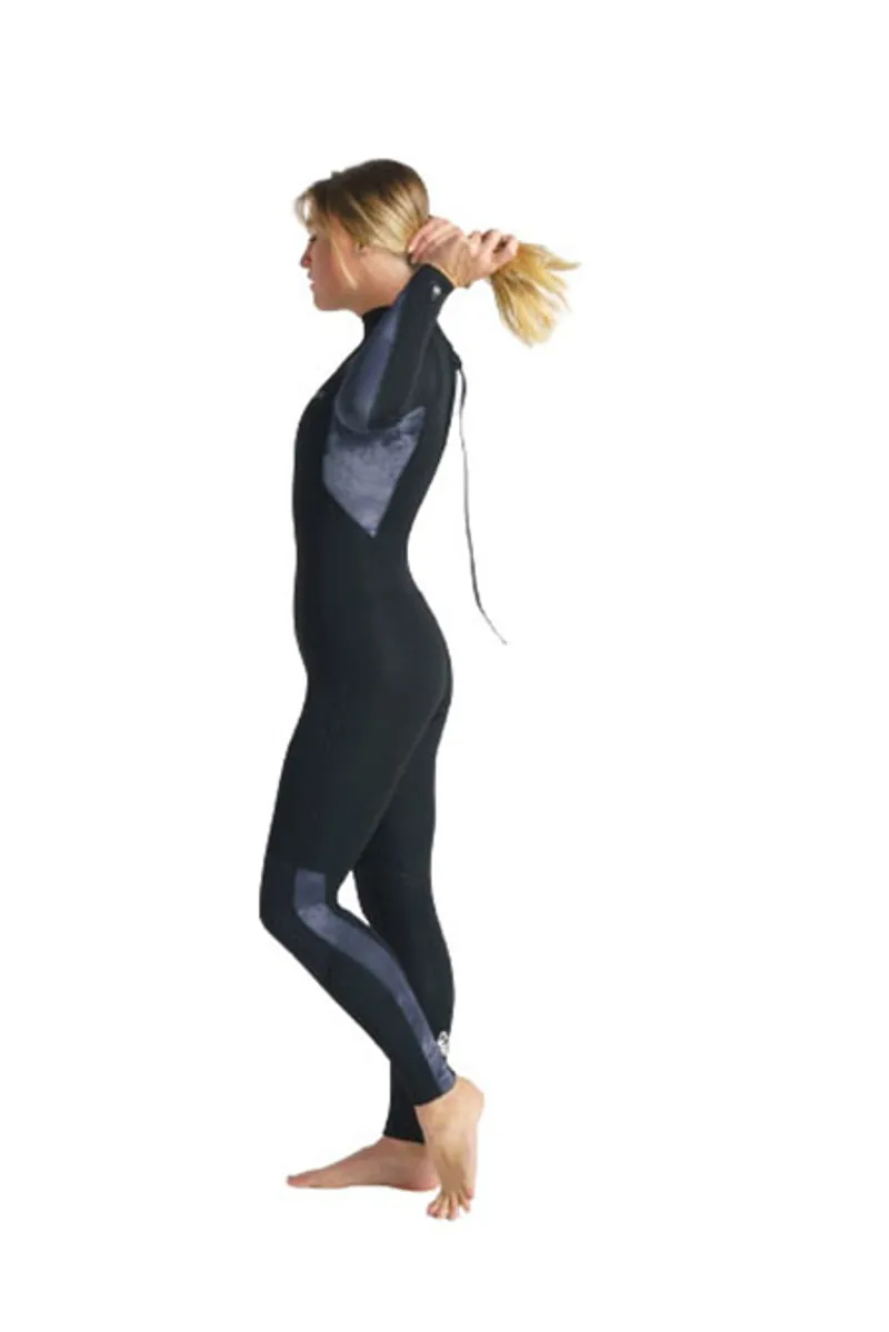 C-Skins Surflite 5:4:3 Women's GBS Back Zip Steamer Wetsuit Raven/Black-6